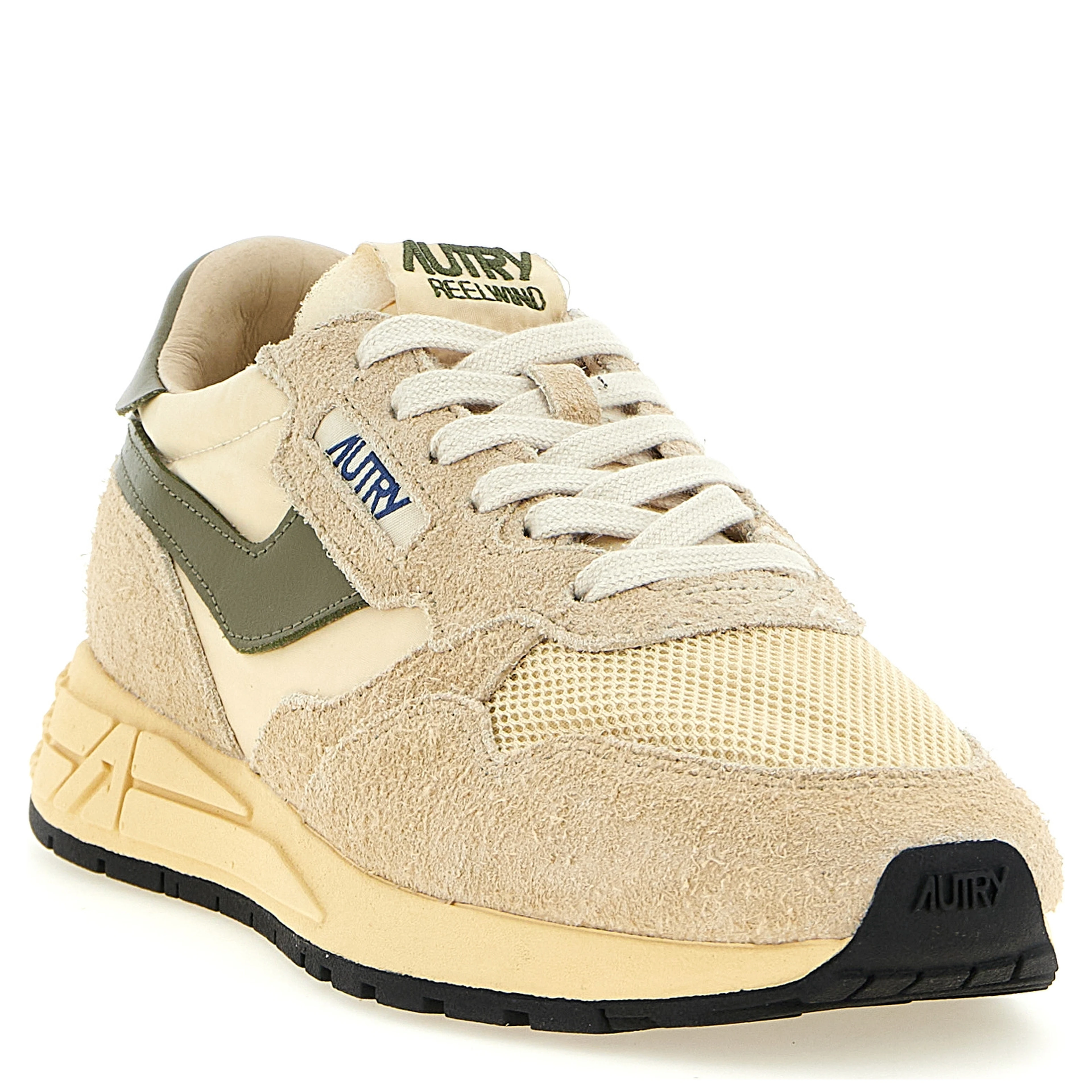 Bicolor Nylon Athletic Sneakers