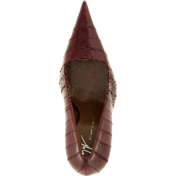 Bordeaux Leather High Heel Pumps
