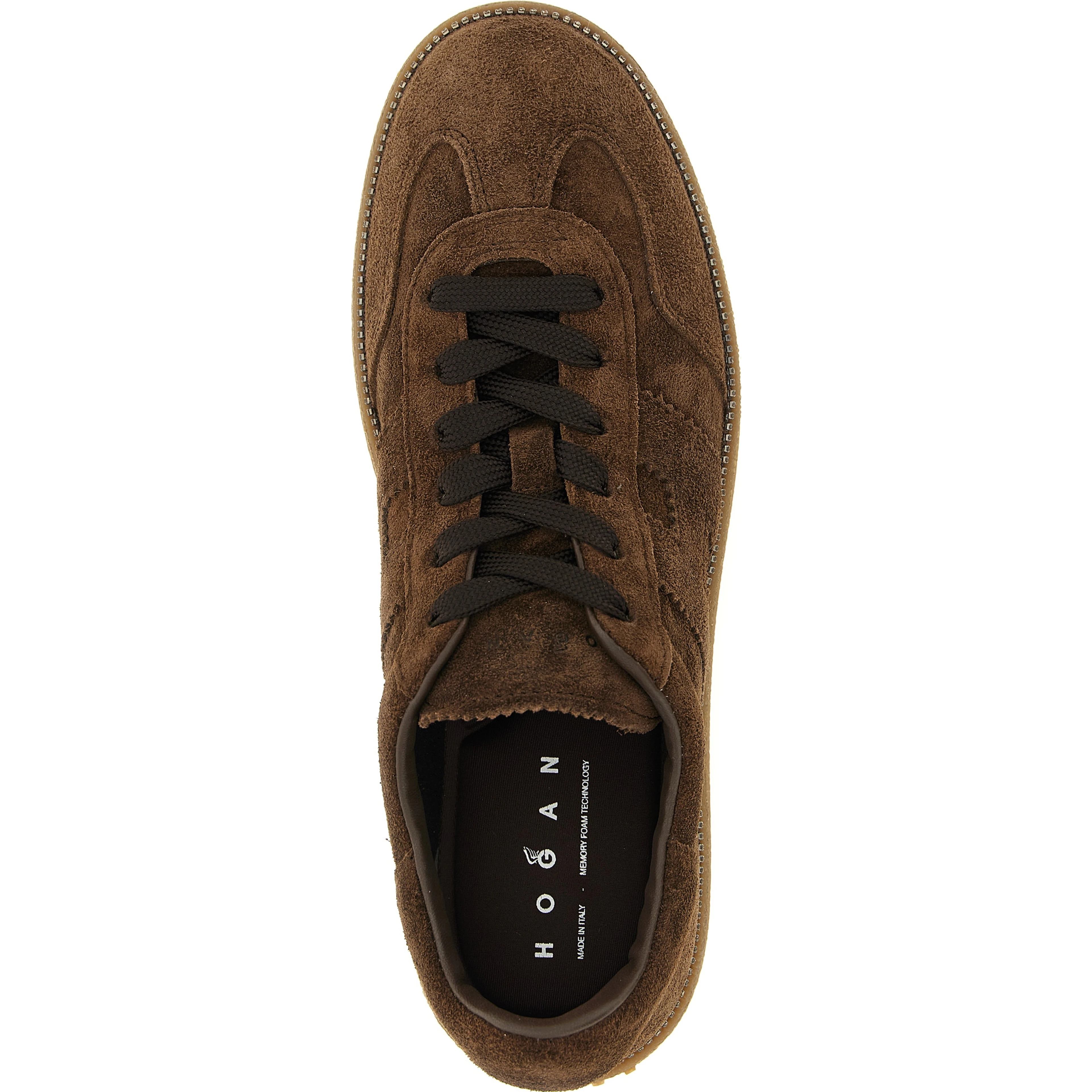 Brown Calfskin Platform Sneakers
