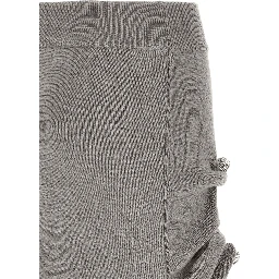 Gray Virgin Wool Long Skirt