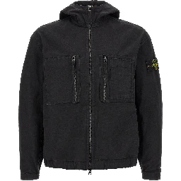 Black Cotton Shell Jacket