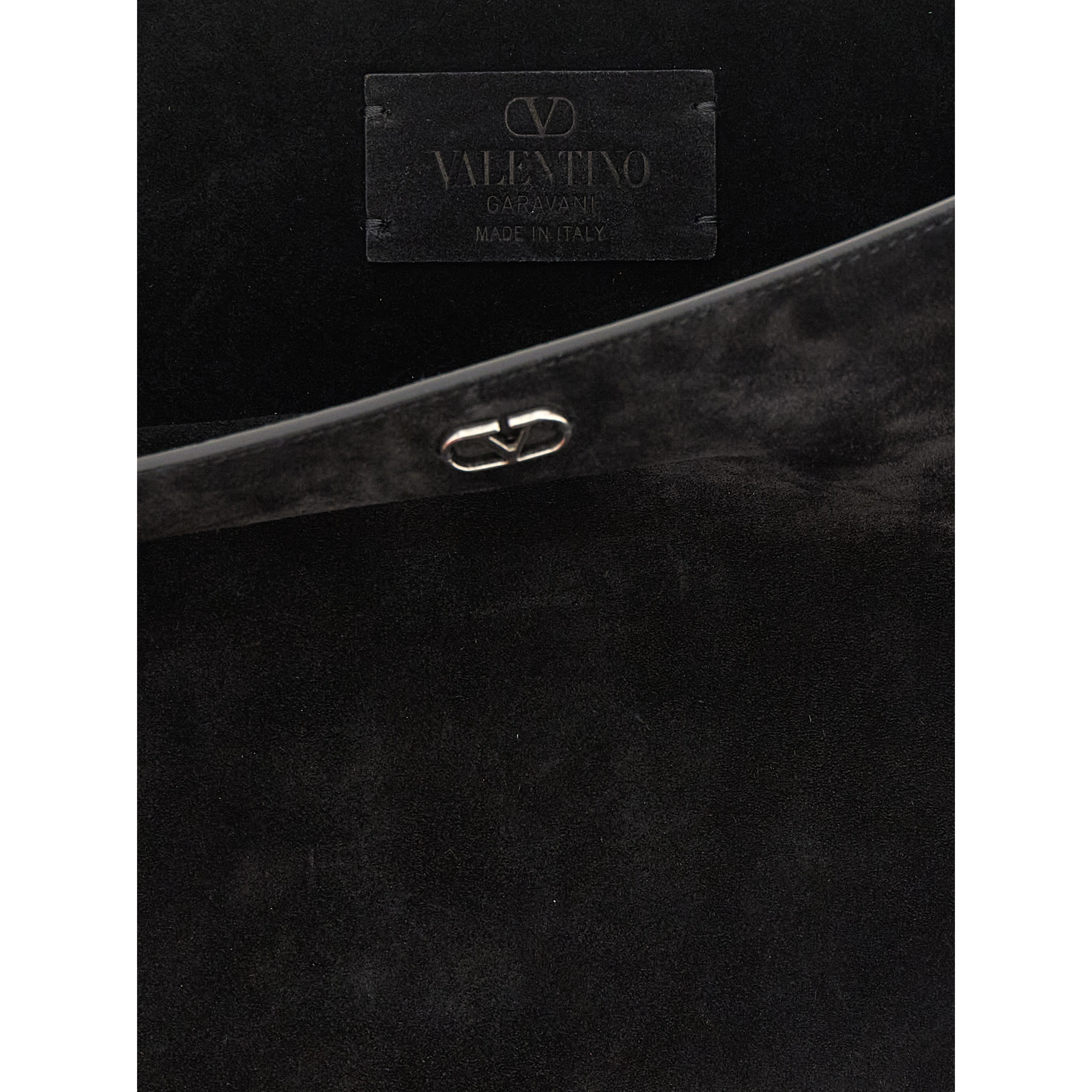 Black Calfskin Shoulder Bag