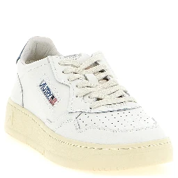 Blue Cowhide Low Top Sneakers
