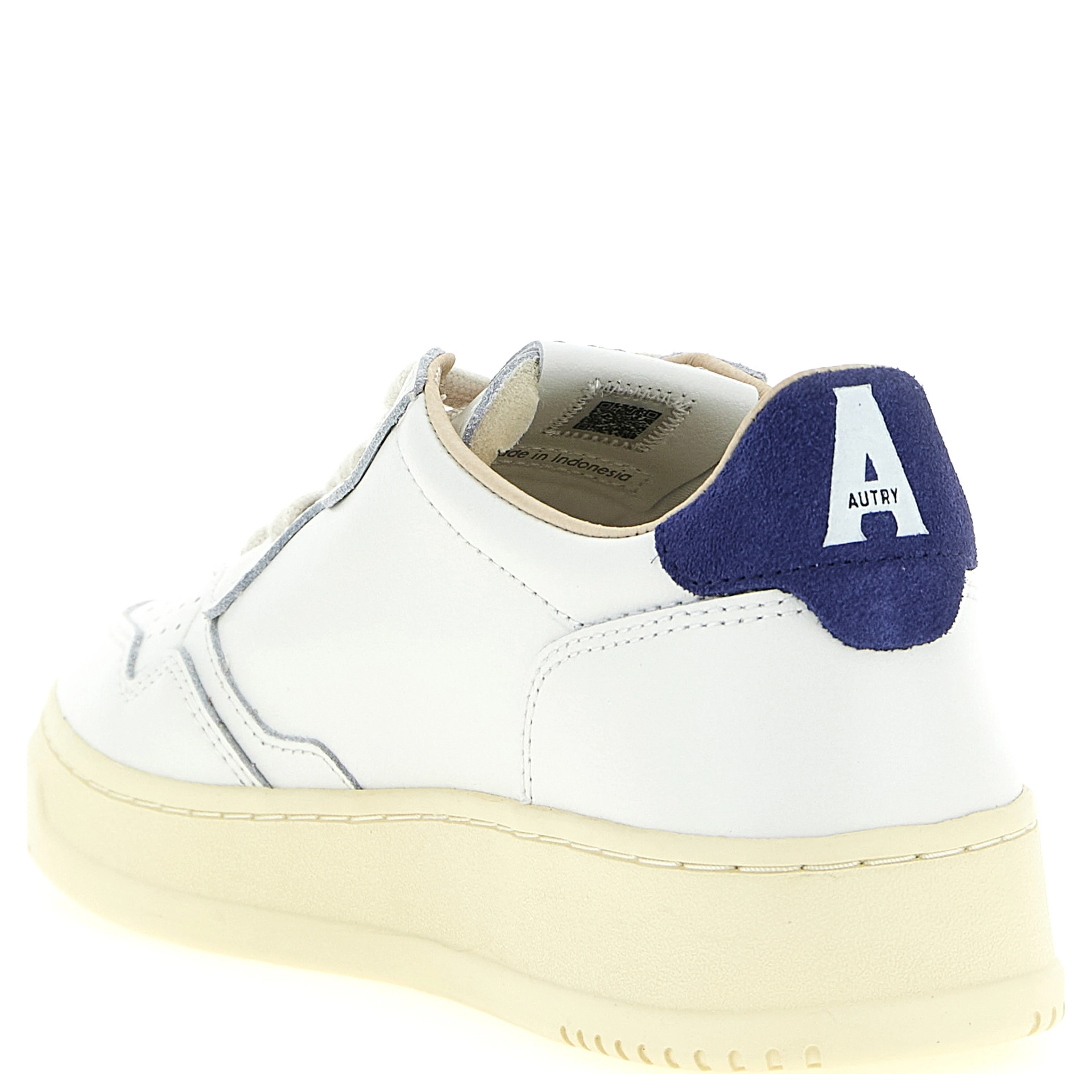 Blue Cowhide Athletic Sneakers