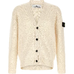 White Virgin Wool Cardigan