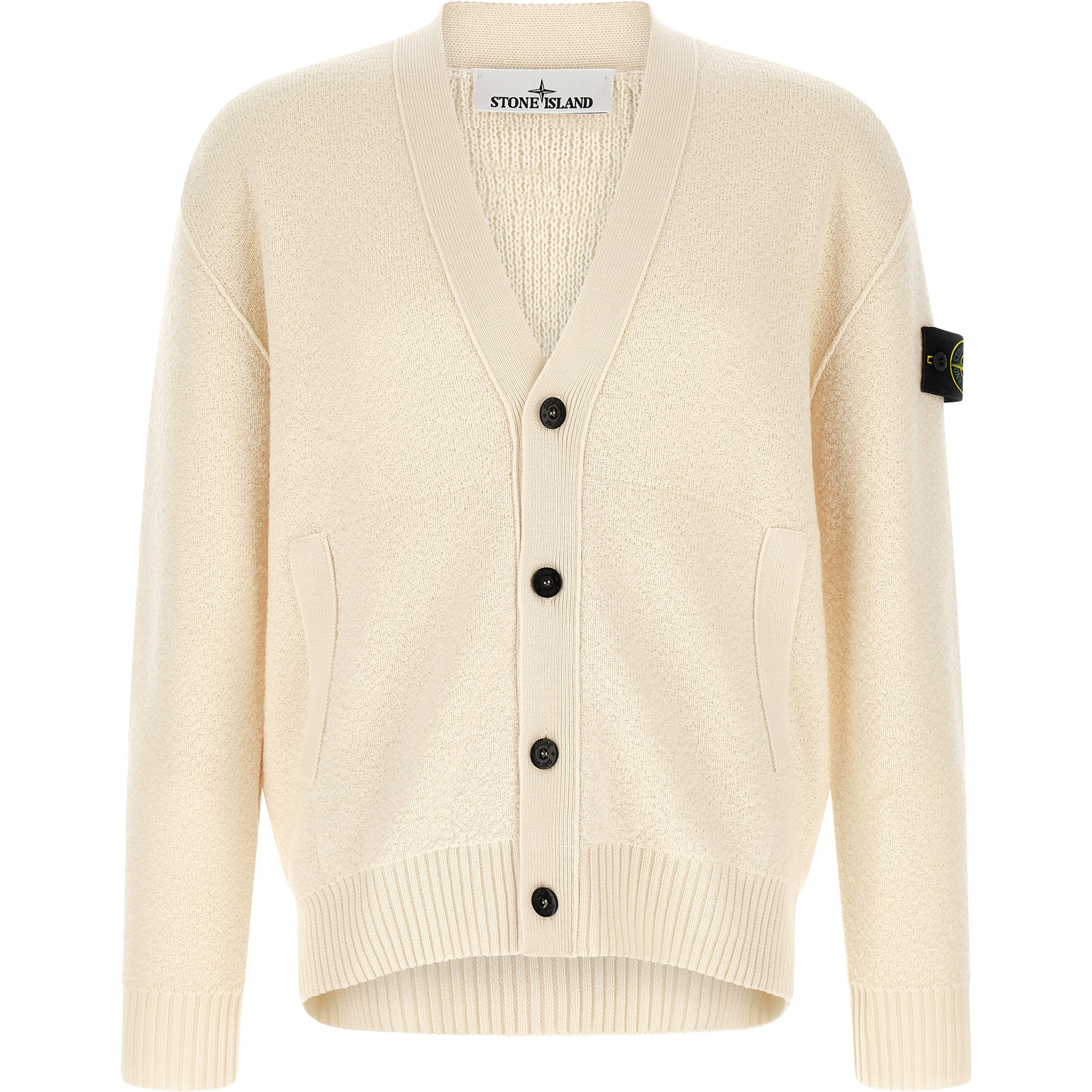 White Virgin Wool Cardigan
