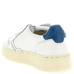 Blue Cowhide Low Top Sneakers