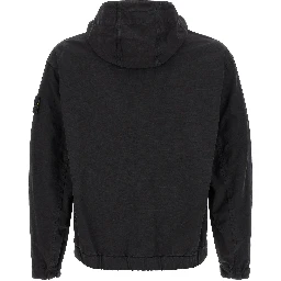 Black Cotton Shell Jacket