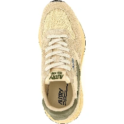 Bicolor Nylon Athletic Sneakers