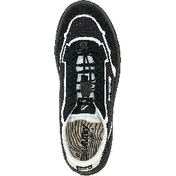 Black Nylon Athletic Sneakers