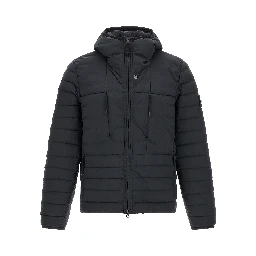 Blue Polyamide Full-Length Jacket