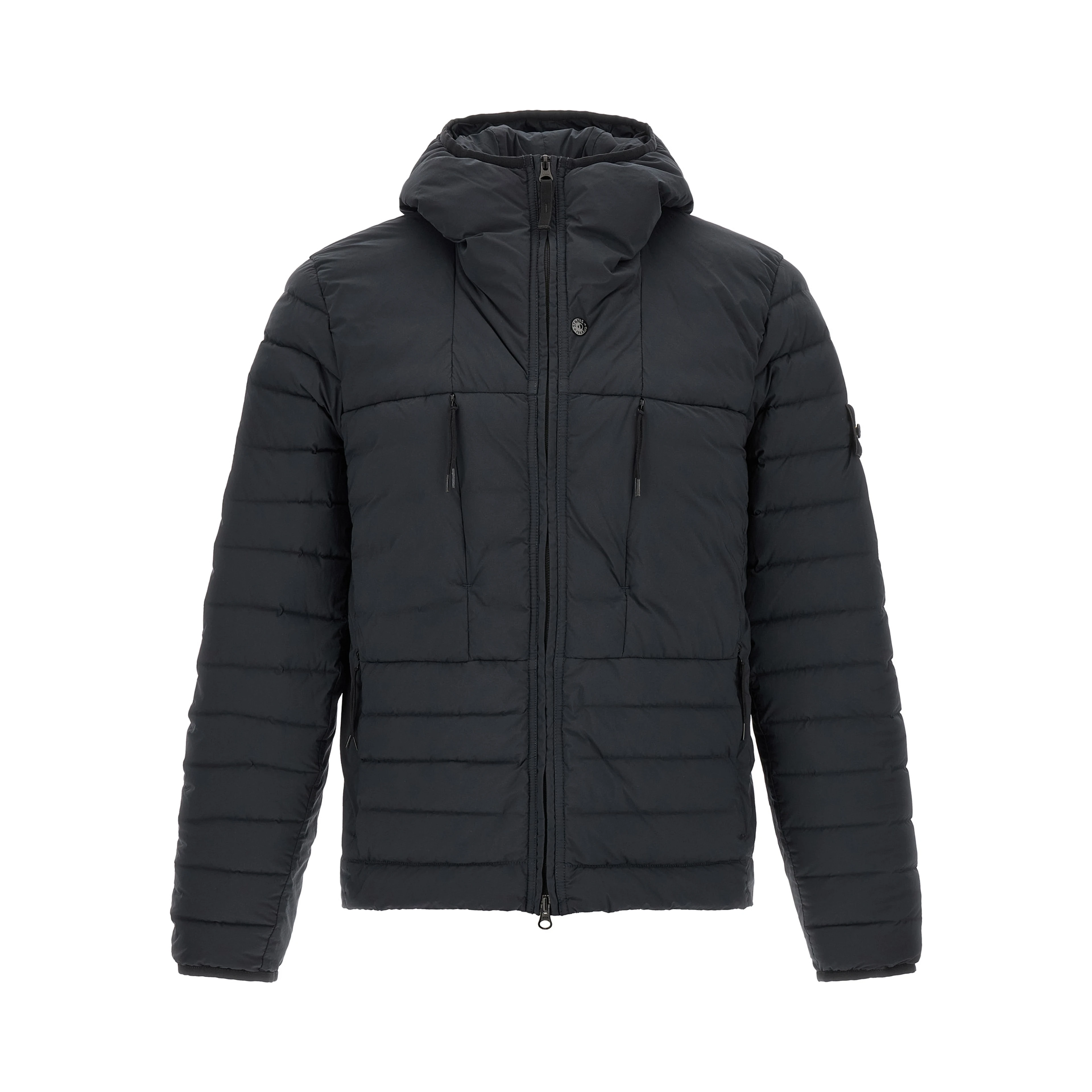 Blue Polyamide Full-Length Jacket