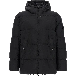 Black Polyamide Full-Length Jacket