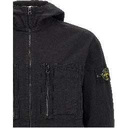 Black Cotton Shell Jacket