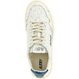 Blue Cowhide Low Top Sneakers