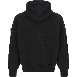 Black Cotton Sweatshirt