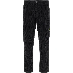 Black Cotton Casual Pants