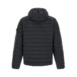 Blue Polyamide Full-Length Jacket