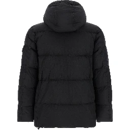 Black Polyamide Full-Length Jacket