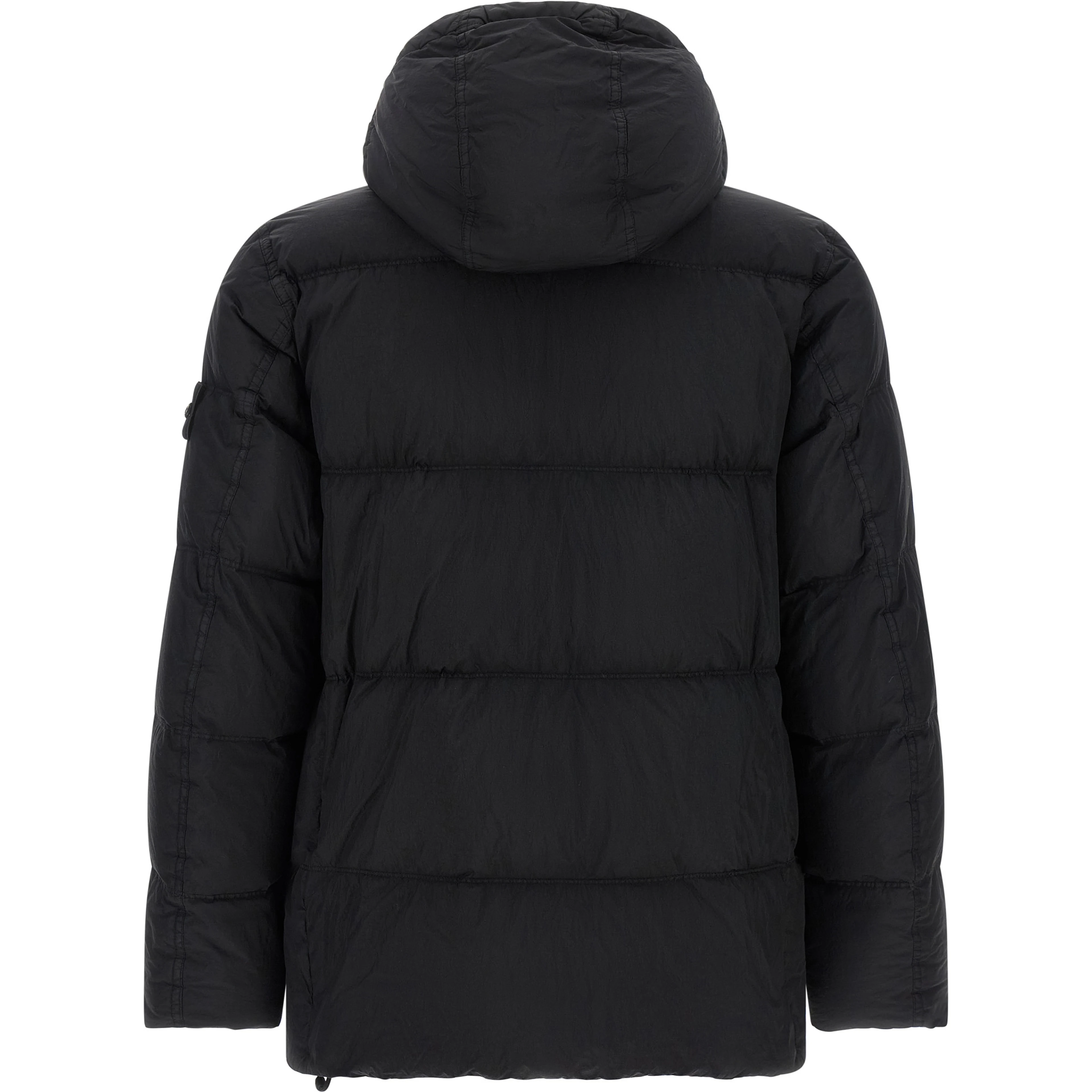 Black Polyamide Full-Length Jacket