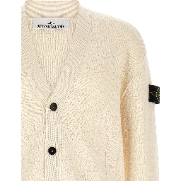 White Virgin Wool Cardigan
