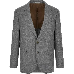 Gray Virgin Wool Blazer
