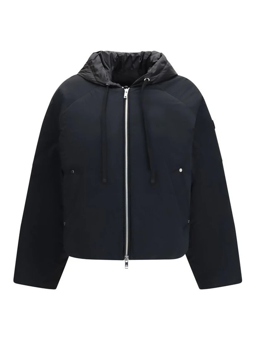 Black Nylon Bomber