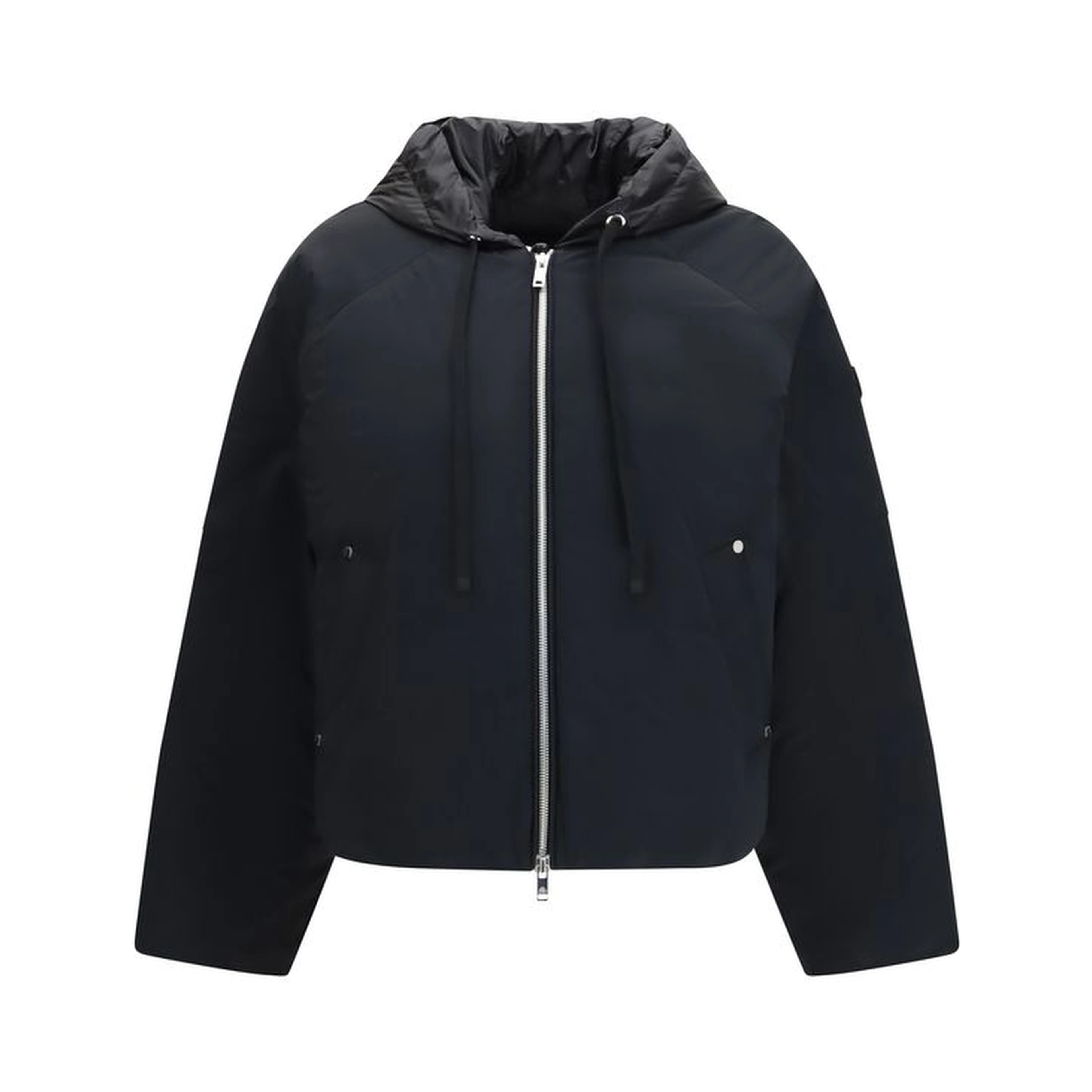 Black Nylon Bomber
