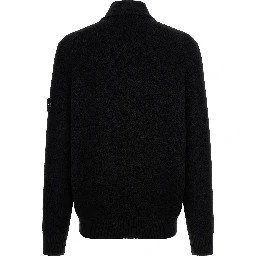 Black Virgin Wool Cardigan
