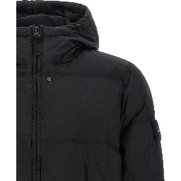 Black Polyamide Full-Length Jacket