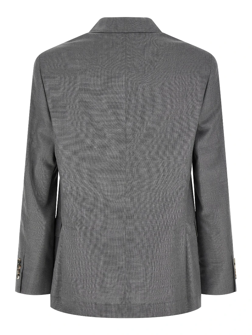 Gray Virgin Wool Blazer