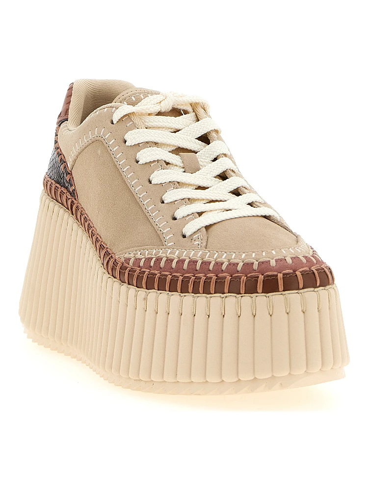Beige Polyester Wedge Sandals alternative