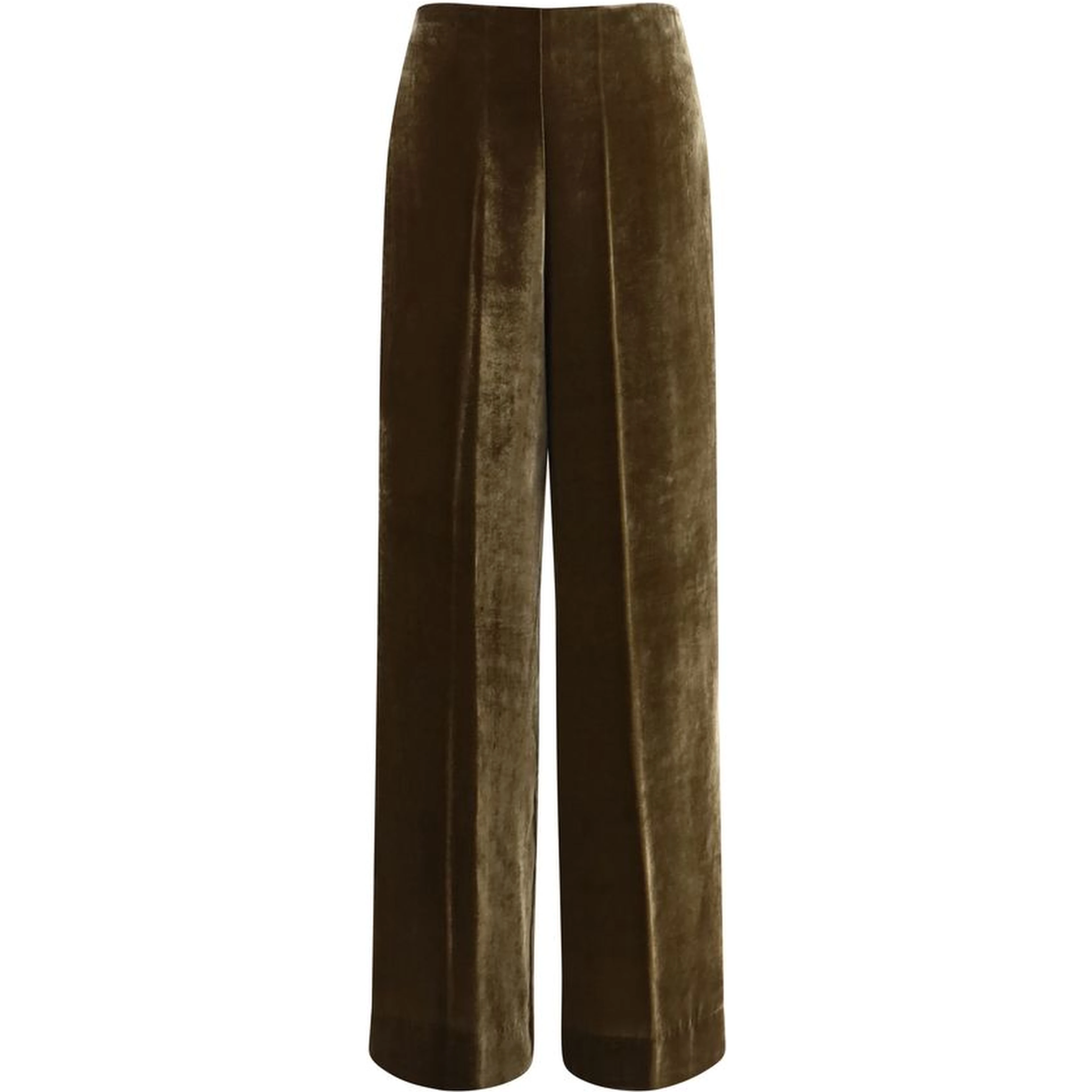Brown Viscose Casual Pants