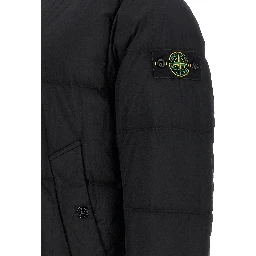 Black Polyamide Full-Length Jacket