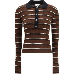 Brown Wool Oves Aries Polo Shirt