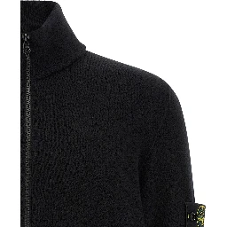 Black Virgin Wool Cardigan