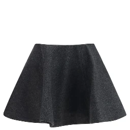 Gray Wool Oves Aries Midi Skirt