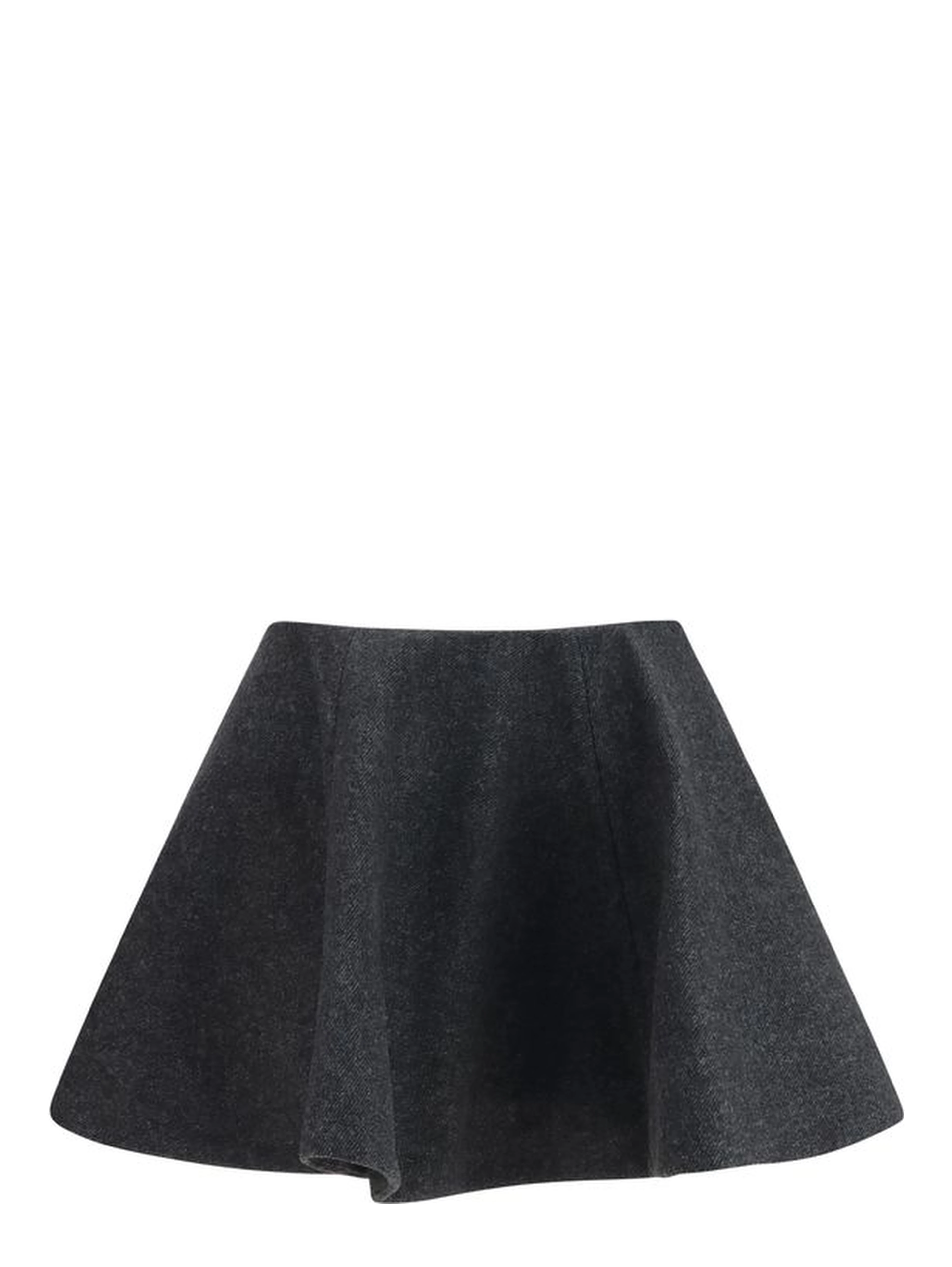 Gray Wool Oves Aries Midi Skirt