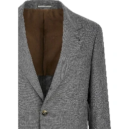 Gray Virgin Wool Blazer