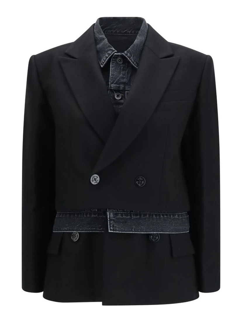 Black Wool Oves Aries Denim Jacket