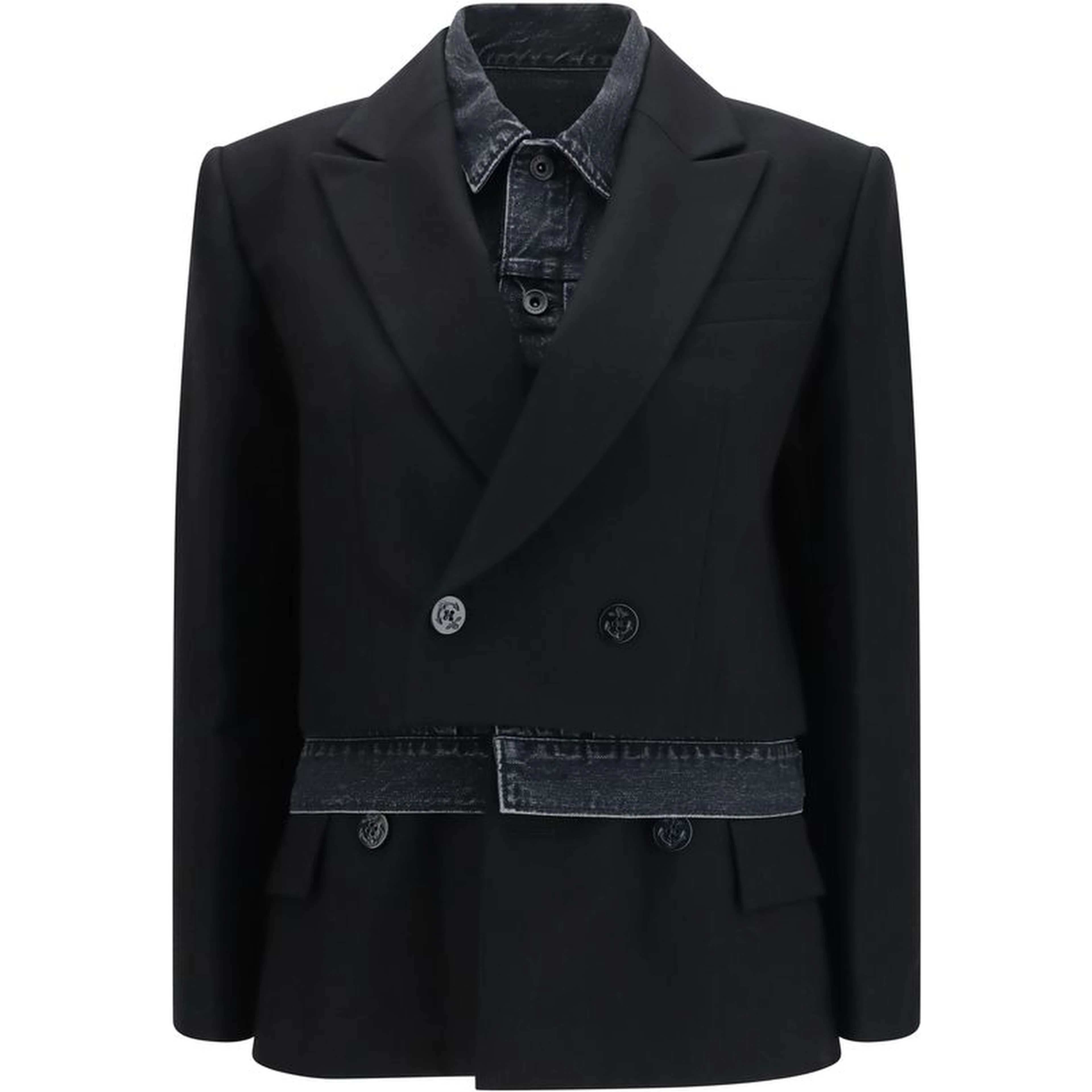 Black Wool Oves Aries Denim Jacket