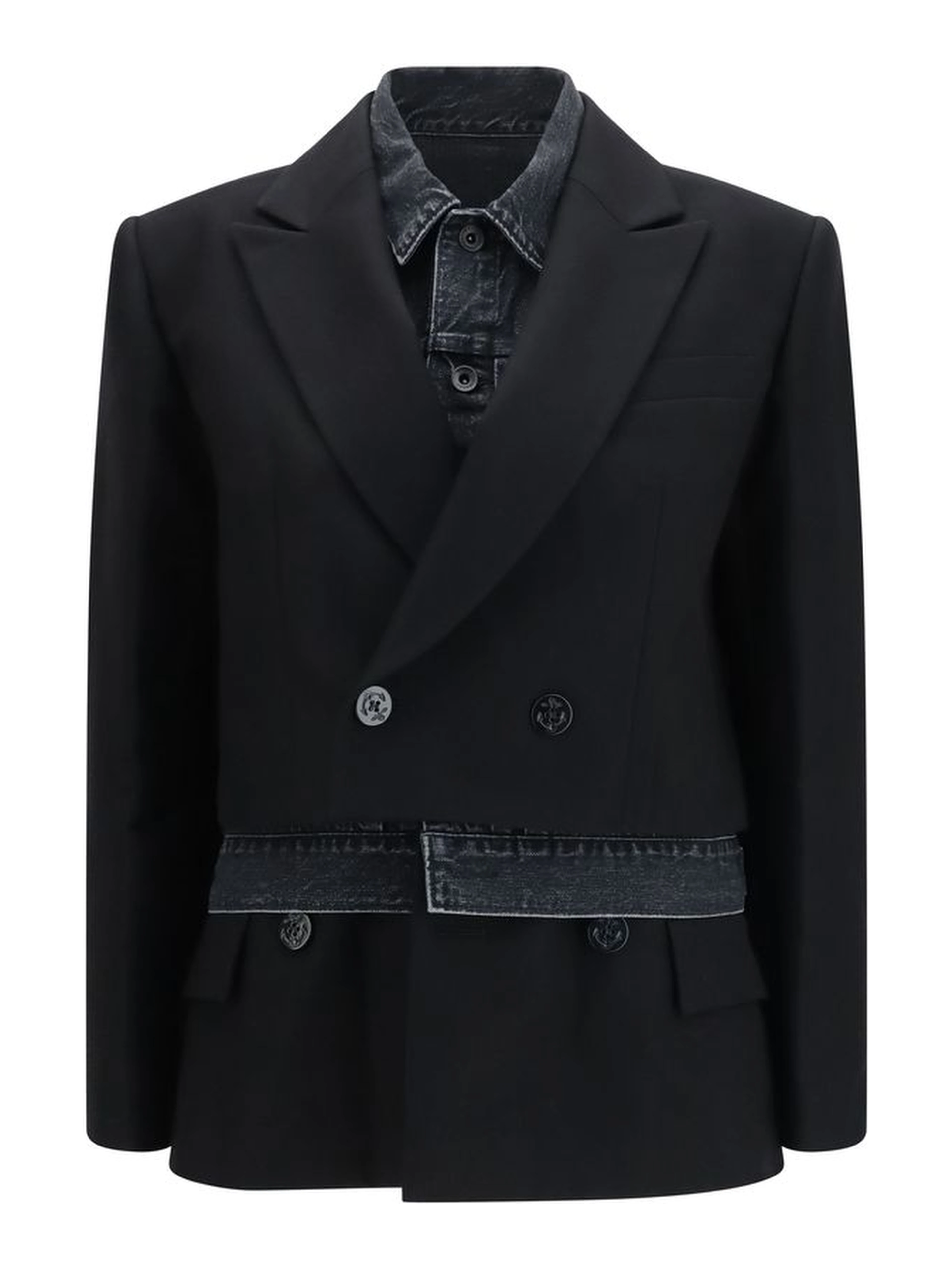 Black Wool Oves Aries Denim Jacket