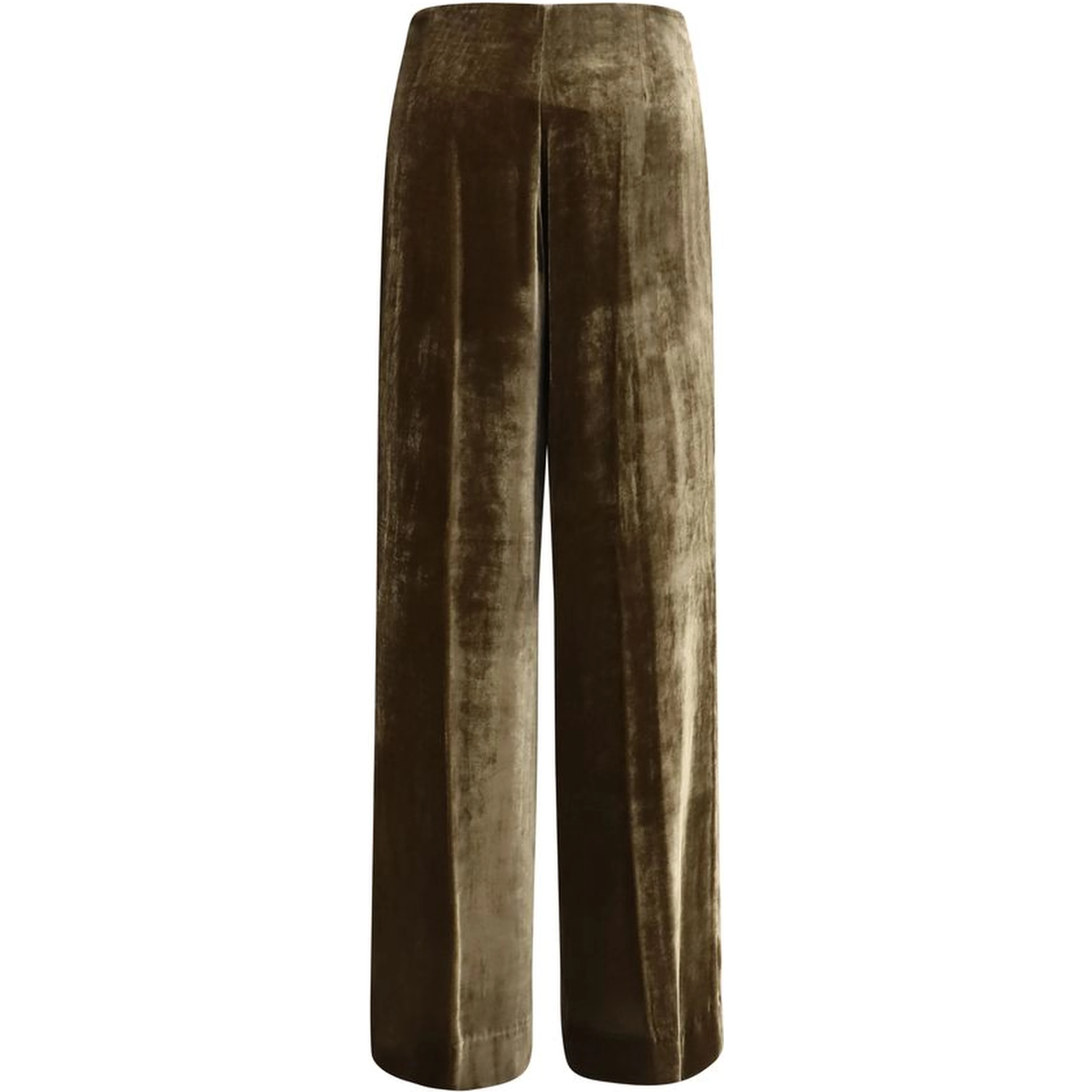 Brown Viscose Casual Pants