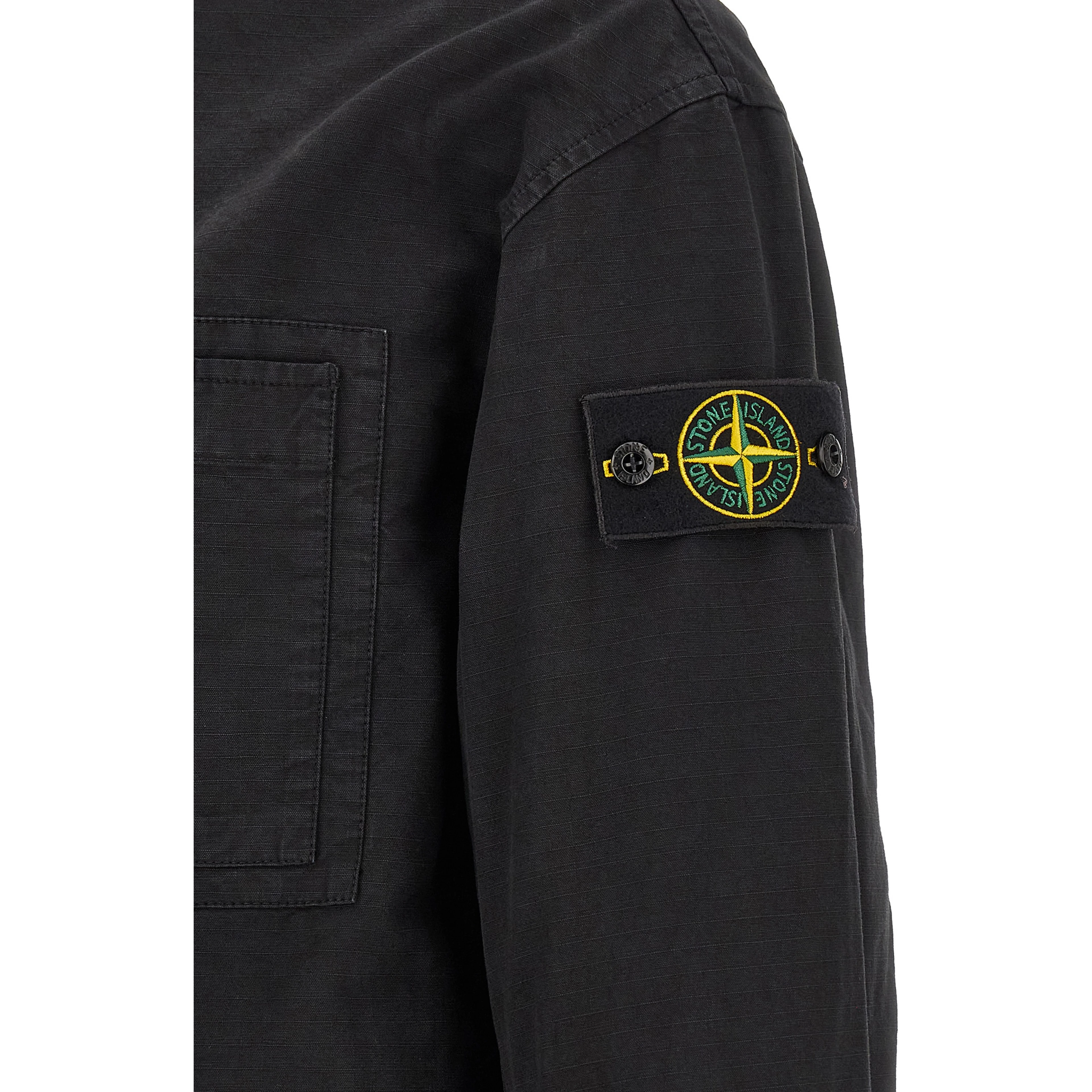 Black Cotton Shell Jacket