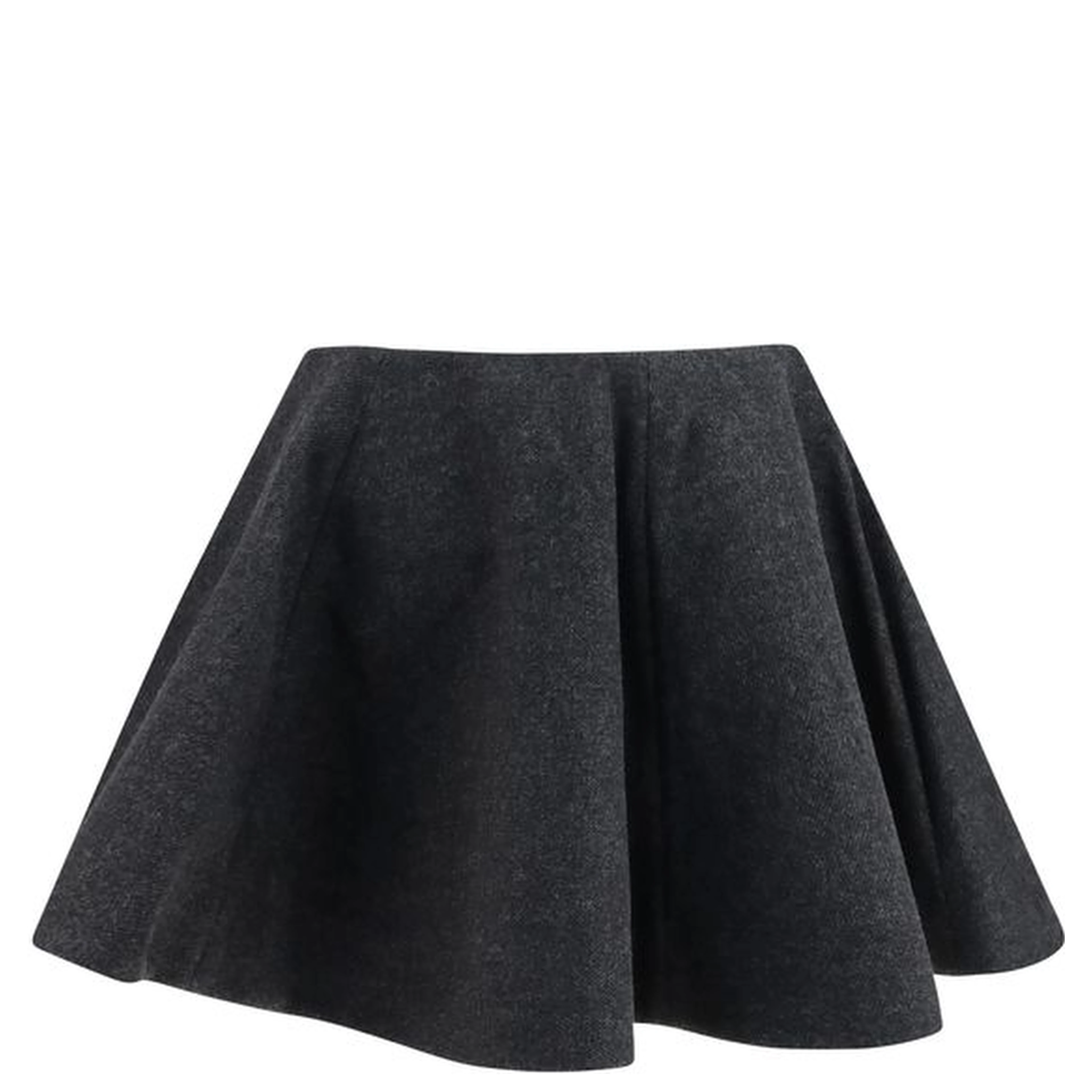 Gray Wool Oves Aries Midi Skirt