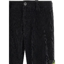 Black Cotton Casual Pants