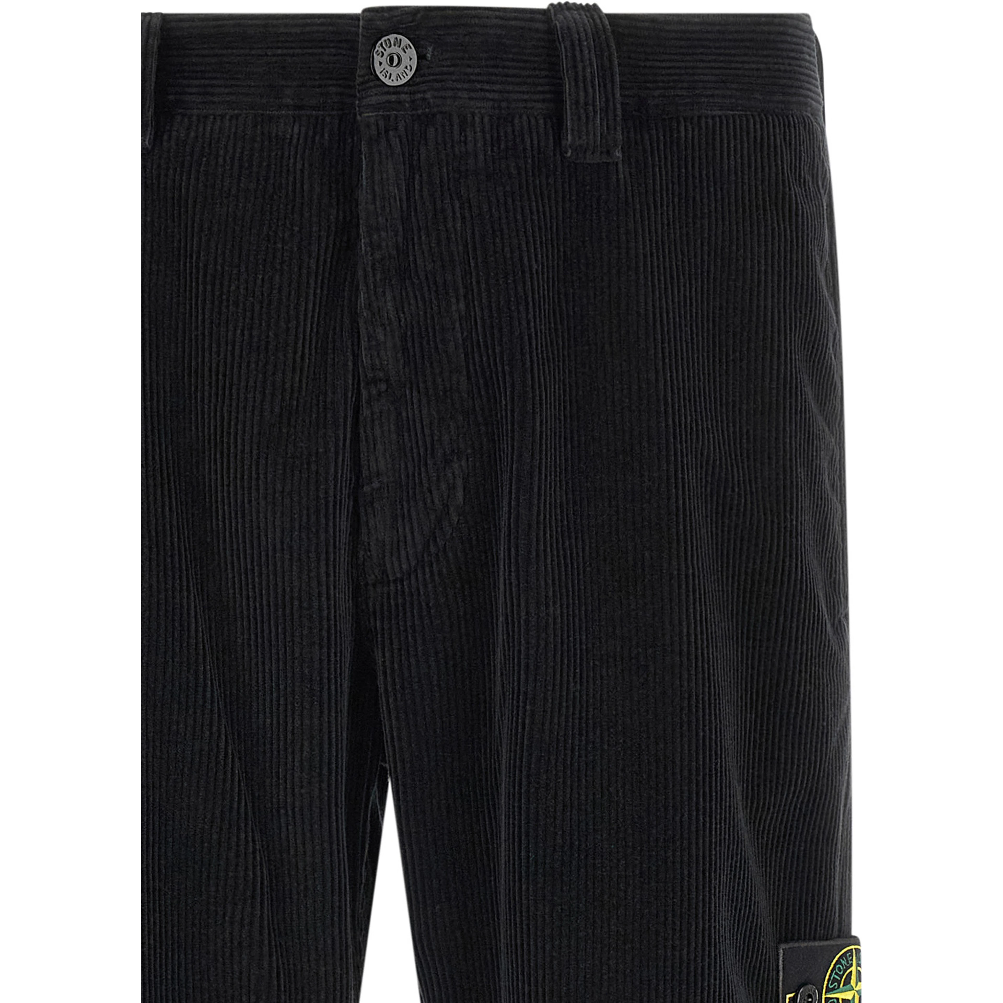 Black Cotton Casual Pants