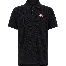 Black Cotton Polo Shirt