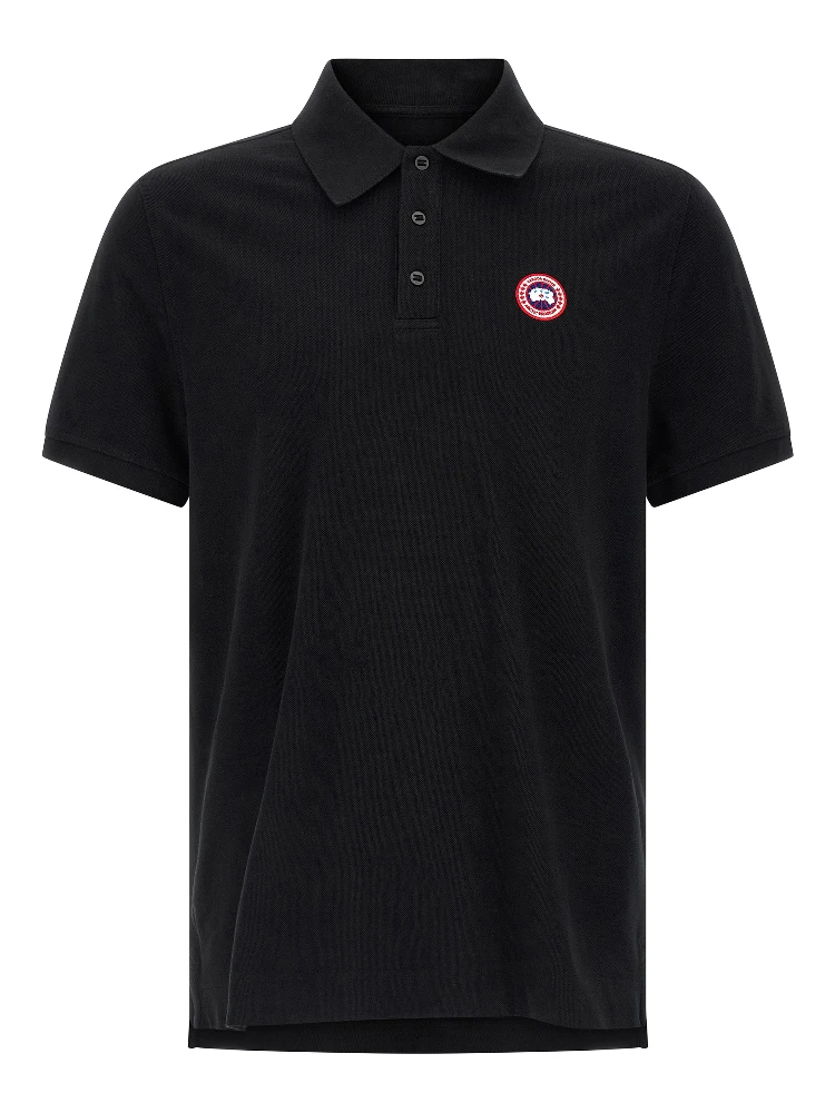 Black Cotton Polo Shirt