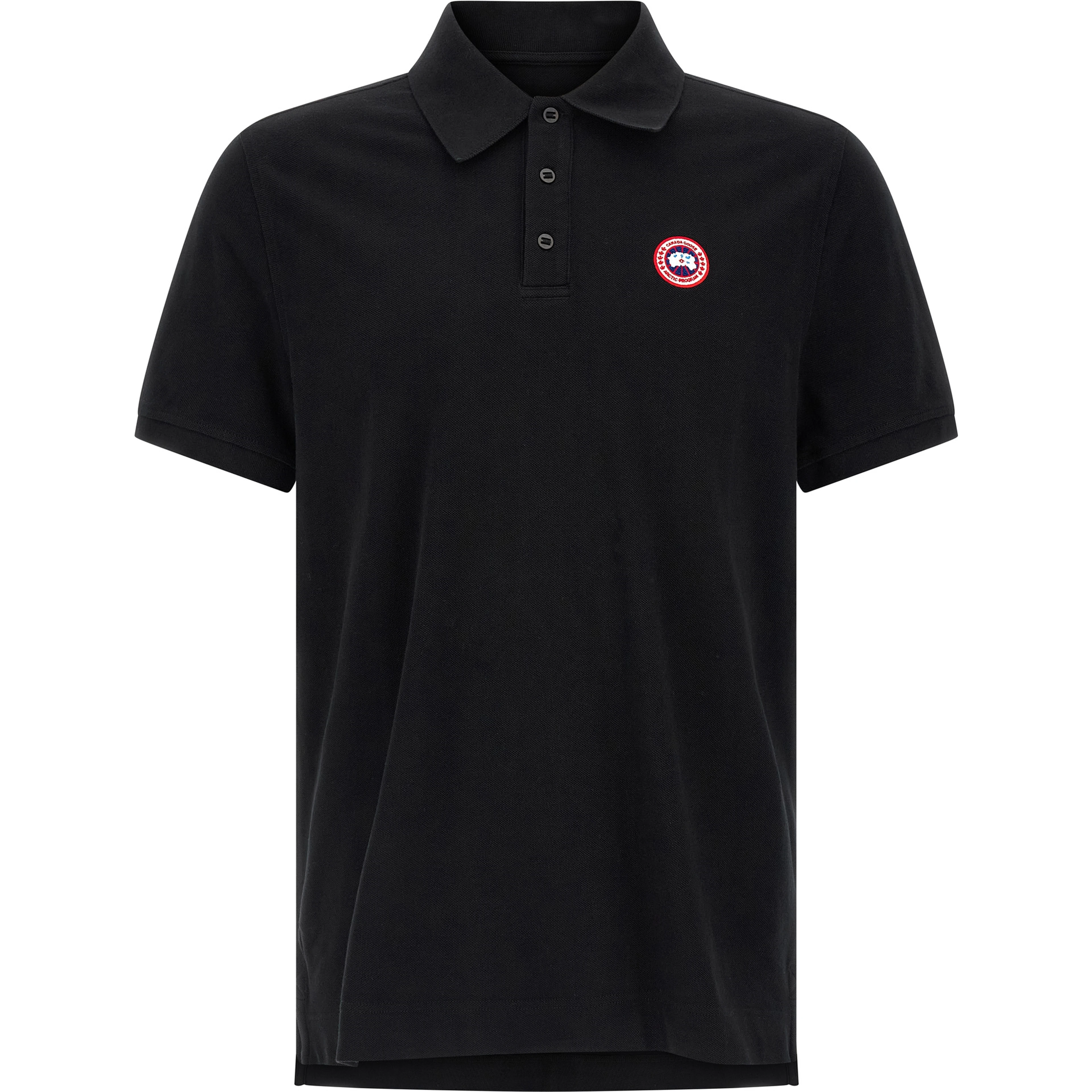 Black Cotton Polo Shirt